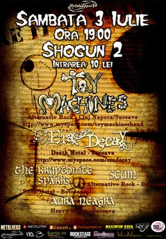 Toy Machines, Era Decay, The Kryptonite Sparks, Scum & Aura Neagra