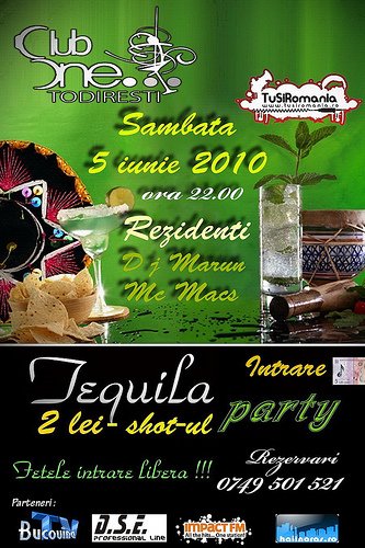 Tequila Party în Club One din Todiresti