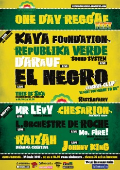 One Day Reggae Fest în Club Fabrica din Bucureşti