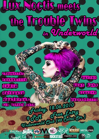 Lux Noctis meets Trouble Twins party în Club Underworld din Bucureşti