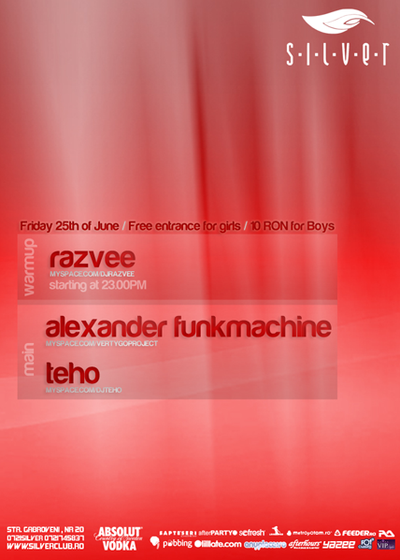 Razvee, Alexander Funkmachine & Teho în Club Silver din Bucureşti