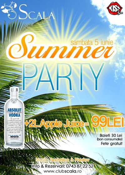 Summer Party la Club Scala din Piatra Neamţ
