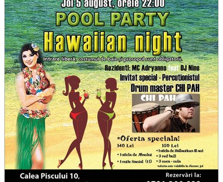 Hawaiian Night Pool Party