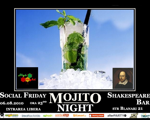 Mojito Night la Shakespeare Bar din Bucureşti