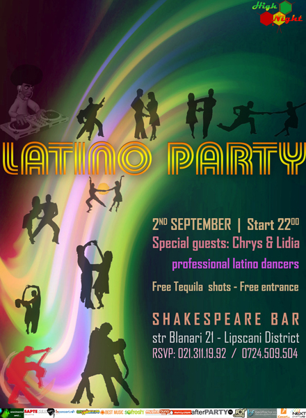 Latino Party la Shakespeare Bar din Bucureşti