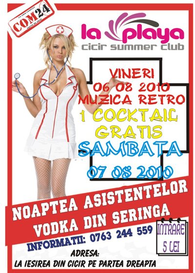 Noaptea Asistentelor Vodka din Seringa la Piscina LaPlaya din Iaşi