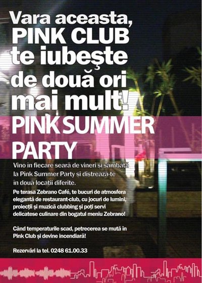Pink Summer Party la Zebrano Cafe din Piteşti