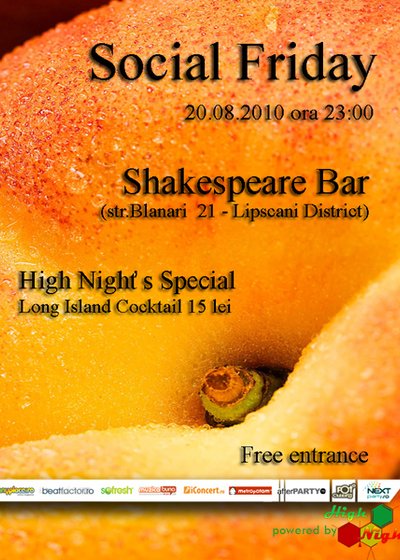 Social Friday la Shakespeare Bar din Bucureşti