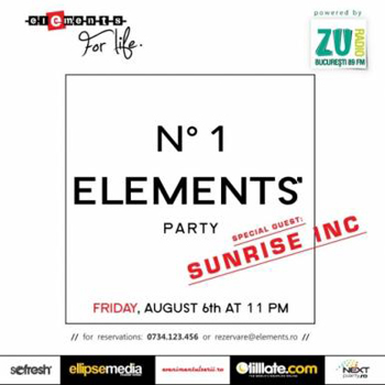 Sunrise Inc. la Club Elements din Bucureşti