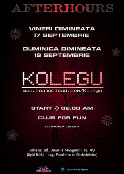 Afterhours în Club For Fun din Iaşi