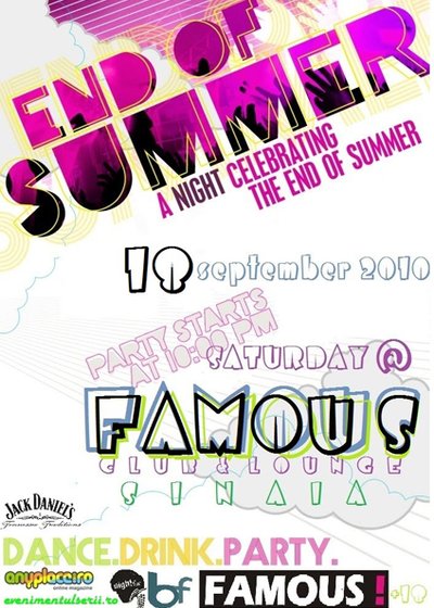 End of Summer la Famous Club din Sinaia