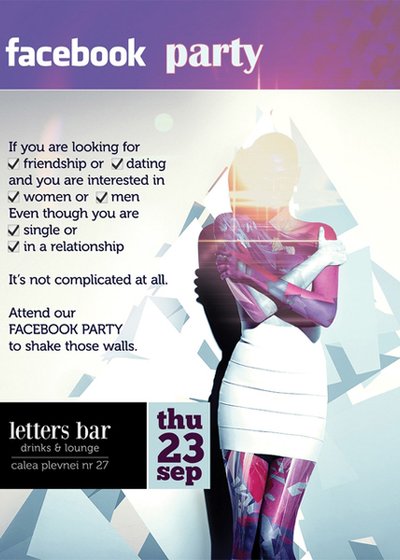 Facebook Party la Letters Bar din Bucureşti