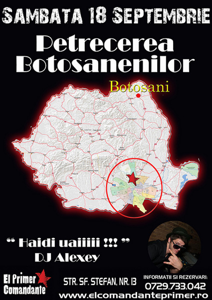 Petrecerea Botosanenilor în El Primer Comandante din Bucureşti