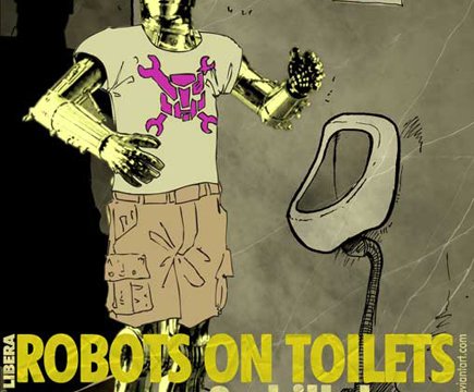 Robots on toilets