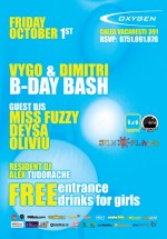 Vygo & Dimitri B-Day Bash în Club Oxygen din Bucureşti