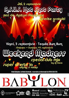 Weekend la Club Babylon