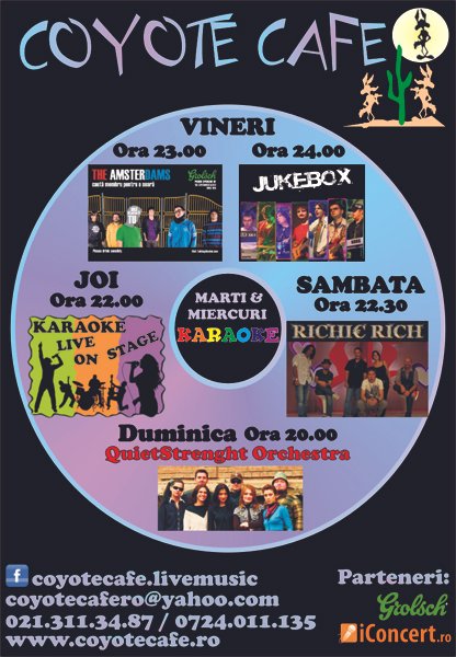 Evenimente la Coyote Cafe