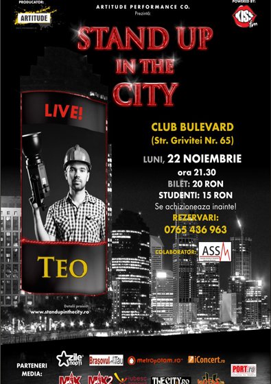 Stand-up in the City în Club Bulevard din Braşov
