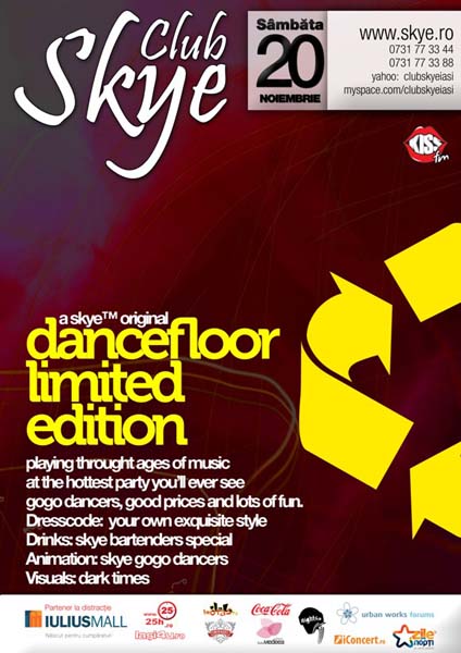 Dancefloor Limited Edition la Club Skye din Iaşi