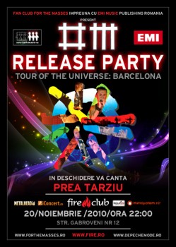 Lansare DVD Depeche Mode în Fire Club din Bucureşti