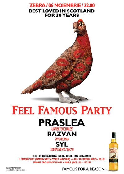 Feel Famous Party în Zebra Club din Bacău