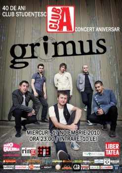 Concert Grimus în Club A din Bucureşti