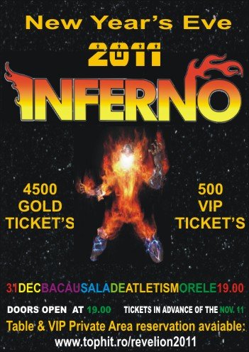 New Year’s Eve 2011 Inferno la Sala de Atletism Bacău