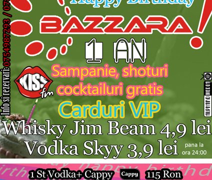 Happy Birthday Bazzara Club