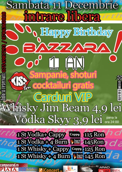 Happy Birthday Bazzara Club din Arad