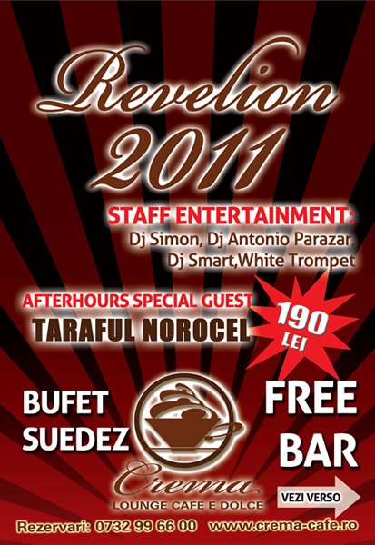 Revelion 2011 la Crema Cafe