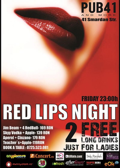 Red Lips Night în Pub 41 din Bucureşti