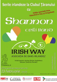 Seară irlandeză cu Shannon şi Irish Way la Clubul Ţăranului din Bucureşti