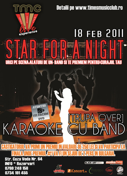 Star for a night în Times Music Club din Focşani