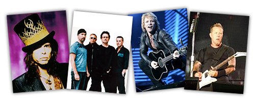 U2 Aerosmith Bon Jovi Metallica