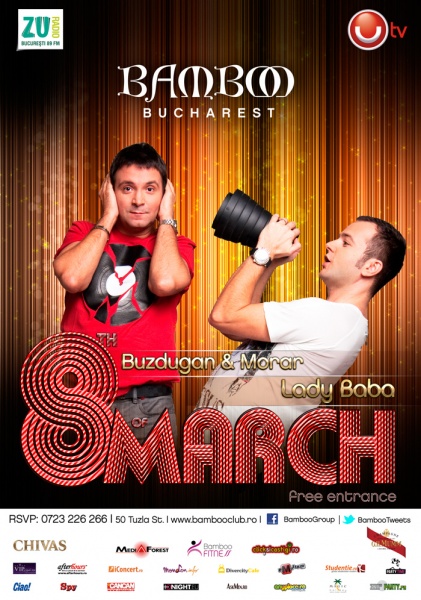 Daniel Buzdugan şi Mihai Morar în Club Bamboo din Bucureşti