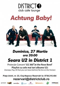 Proiecţie U2 în District 1 din Cluj-Napoca