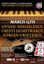 Concert cu Ovidiu Mihăilescu, Cristi Dumitraşcu şi Adrian Cristescu în Mojo Brit Room din Bucureşti