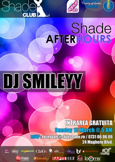 Shade Afterhours în Club Shade din Bucureşti