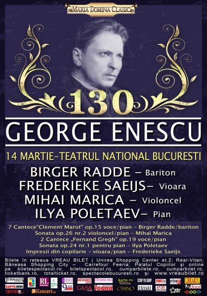George Enescu – 130 la Teatrul Naţional Bucureşti