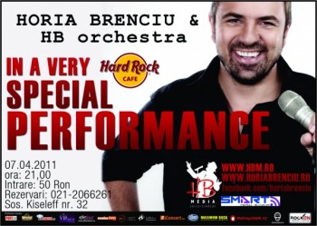Concert Horia Brenciu & HB Orchestra în Hard Rock Cafe din Bucureşti