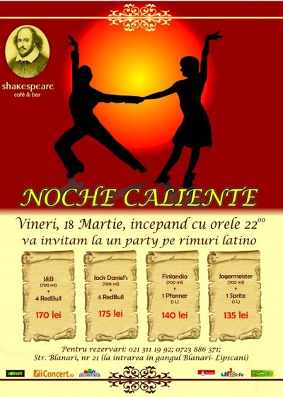 Noche Caliente în Shakespeare Bar din Bucureşti