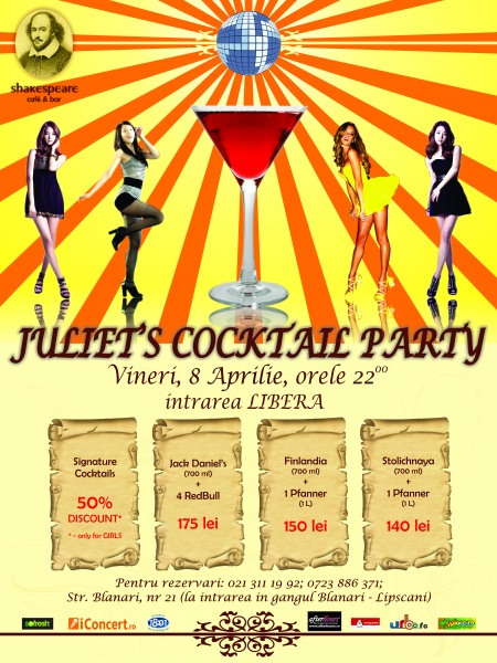 Juliet’s Cocktail Party la Shakespeare Bar din Bucureşti