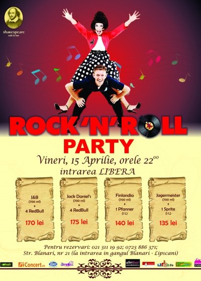 Rock’n’roll Party în Shakespeare Bar din Bucureşti