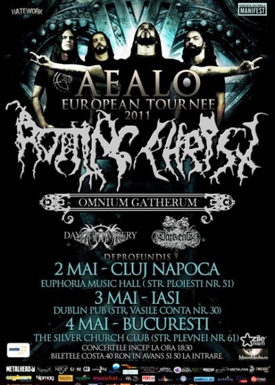 Turneu Rotting Christ în Cluj-Napoca, Iaşi şi Bucureşti