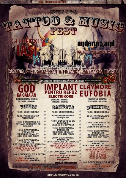 Tattoo and Music Fest în Underground Pub din Iaşi