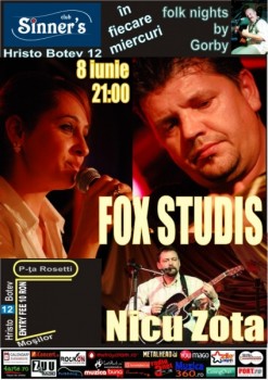 Concert Fox Studis şi Nicu Zota în Sinner’s Club din Bucureşti