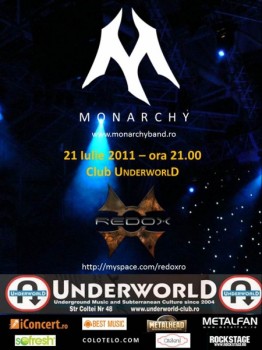 Concert Monarchy în Club Underworld din Bucureşti