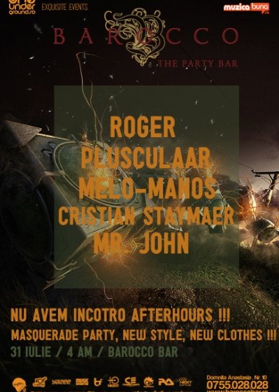 „Masquerade Party” în Club Barocco din Bucureşti