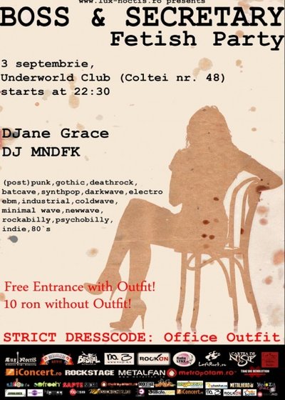 Boss & Secretary Party în Club Underworld din Bucureşti
