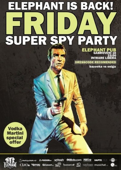 Superspy Party în Elephant Pub din Bucureşti